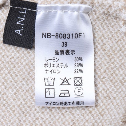 エー・エヌ・エル A.N.L ヘリンボーン配色ハイネックニット （カーキ）｜詳細画像