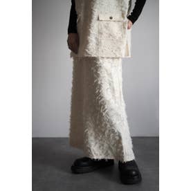 Jacquard Fringe Skirt （WHITE）