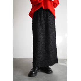 Jacquard Fringe Skirt （BLACK）