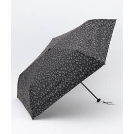 【晴雨兼用】スーパーライトレオパード 折りたたみ傘 （ブラック系）