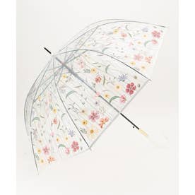 【WEB限定】刺繍風フラワー 長傘 （ピンク系）