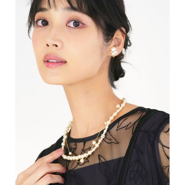 ロンデルパール調ステーション ネックレス （キスカ）