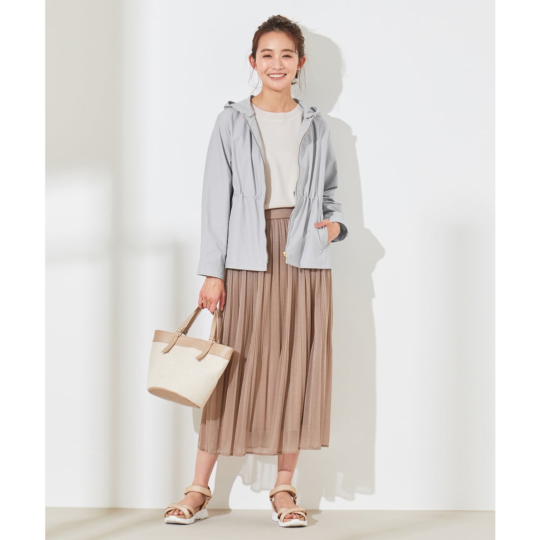 ANY SIS 【洗える】2WAYレディ ブルゾン （ネイビー系） -ファッション 