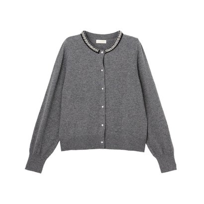 ジュエルカシミヤミックスニット カーディガン （ガーネット（レッド））｜詳細画像