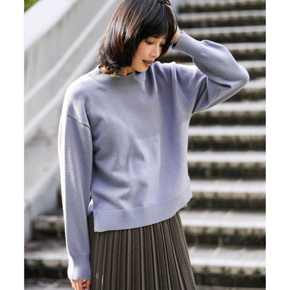 【2SET】ラメライン ニット × プリーツスカート （アイボリー×ブラウン）｜詳細画像