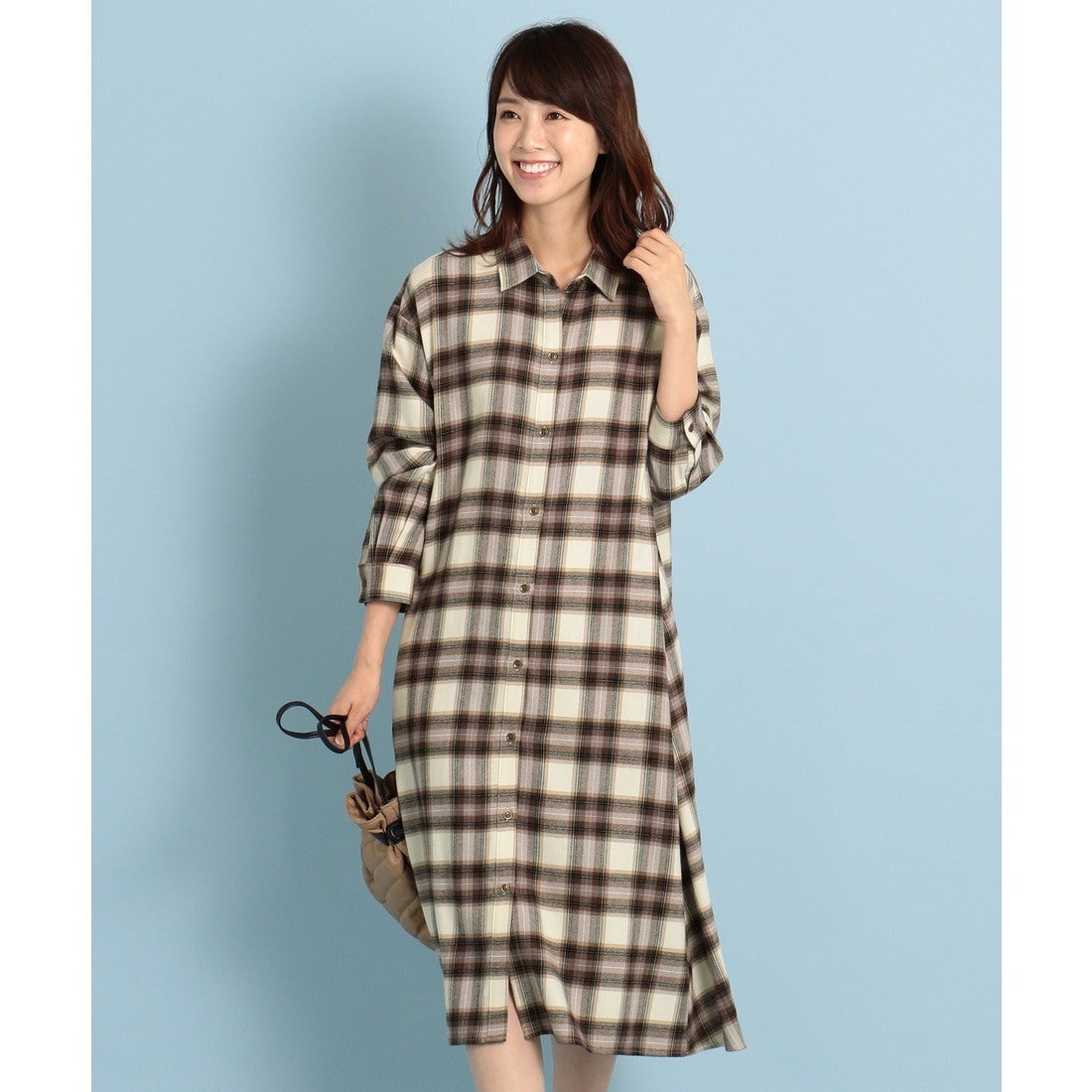 ANY 【SECRET WARM】【親子でお揃い】ソフトサーモネルチェック 