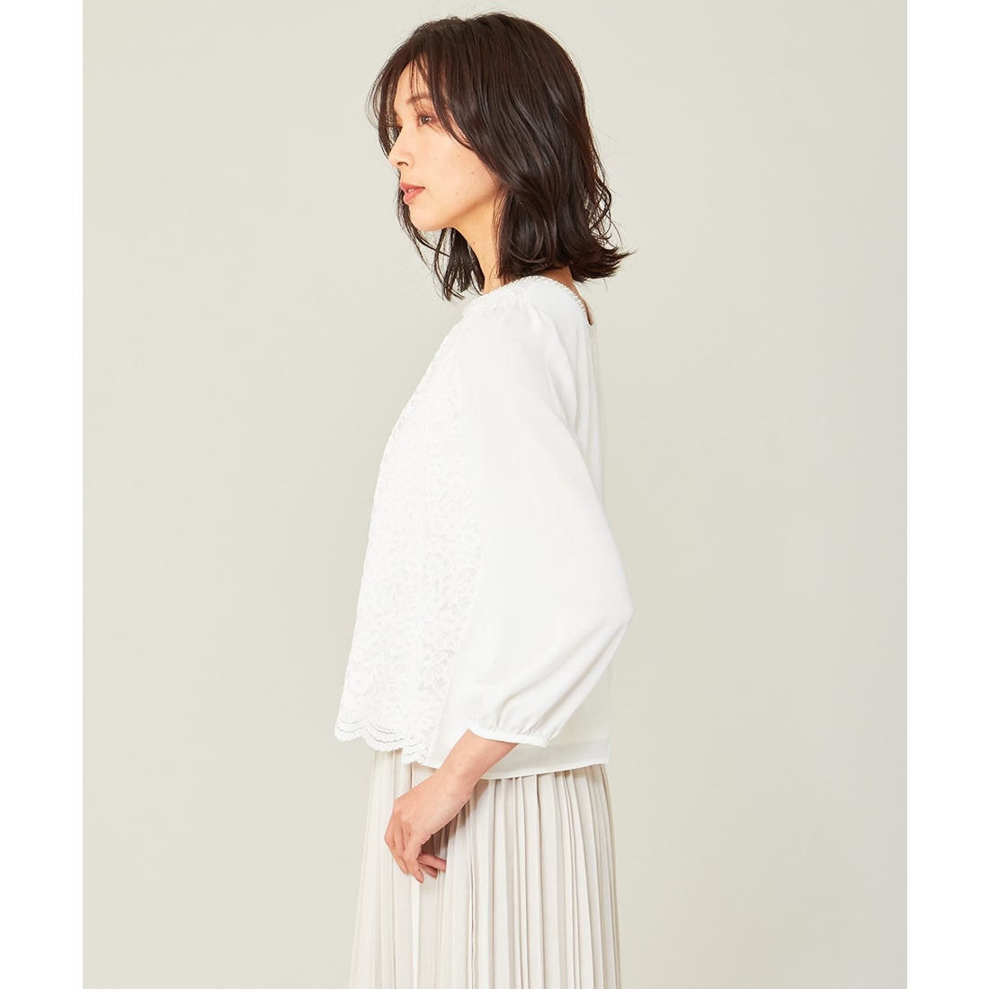 ANY 【セレモニー】2WAYシフォン ブラウス （アイボリー系 