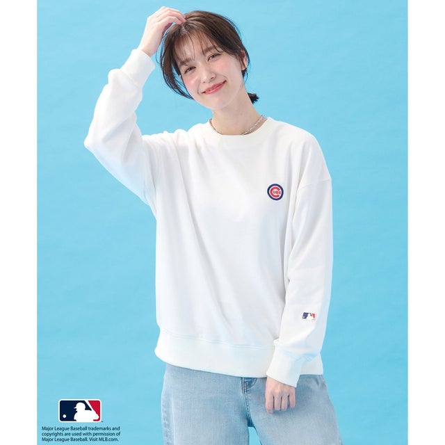 【洗濯機可/UVケア】MLB/メジャーリーグベースボール クルーネックスウェット （オフ）