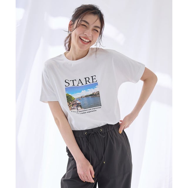 【洗濯機可/接触冷感/UVケア】オーガビッツロゴ・フォトTシャツ （オフ×フォト）