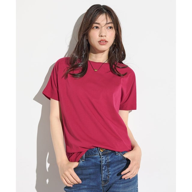 【洗濯機可/接触冷感/UVケア】エニィファンクションドルマンスリーブTシャツ （ピンク）