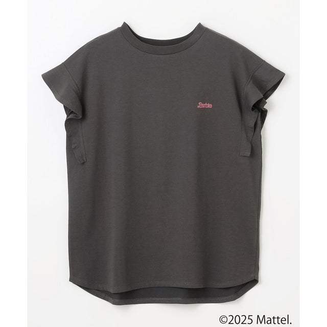 【Barbie(TM)】フリルTシャツ （チャコール）