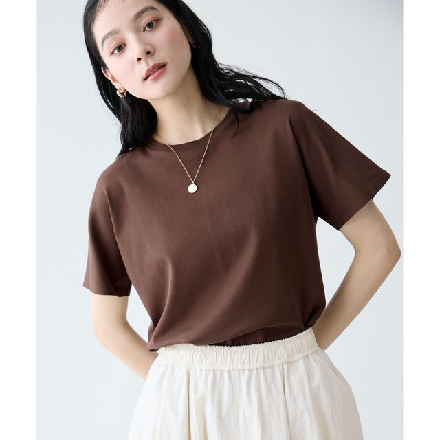 プレミアムコットンベーシックTシャツ （ブラウン）