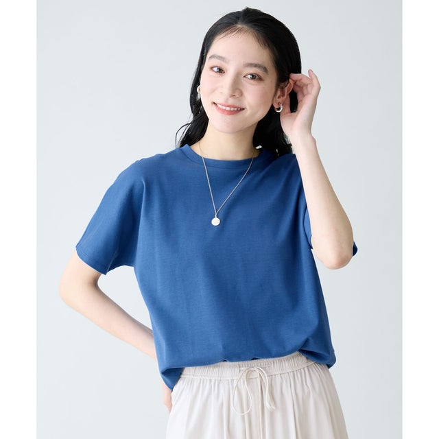 プレミアムコットンベーシックTシャツ （ブルー）