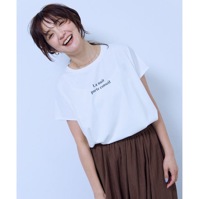 ファンクションワイドフレンチスリーブTシャツ （オフ）
