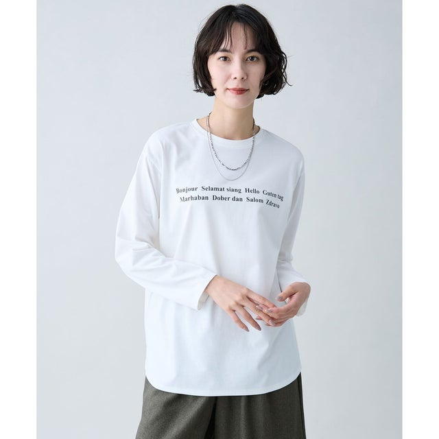 ロングスリーブロゴTシャツ （オフ）