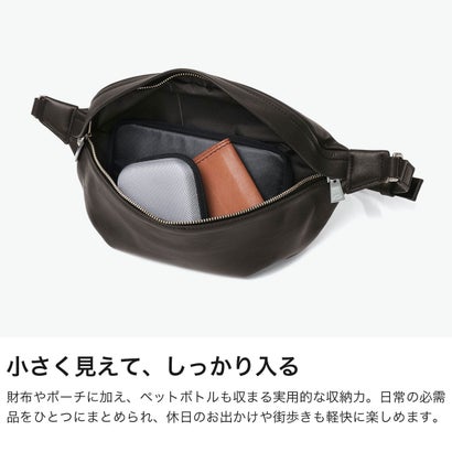 正規取扱店 ボディバッグ メンズ レディース ブランド レザー 牛革 肩かけ 斜めがけ コンパクト かっこいい 総レザー 収納力 アクティブ 上品 Reality Leather 28-07000 （ブラック）｜詳細画像