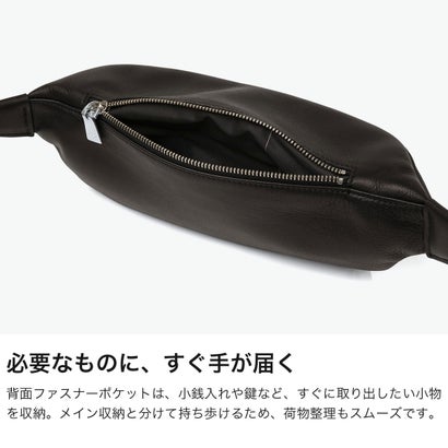 正規取扱店 ボディバッグ メンズ レディース ブランド レザー 牛革 肩かけ 斜めがけ コンパクト かっこいい 総レザー 収納力 アクティブ 上品 Reality Leather 28-07000 （ブラック）｜詳細画像