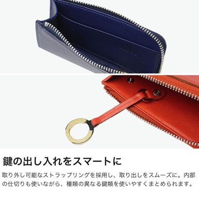 正規取扱店 キーケース メンズ レディース 革 スマートキー ブランド 本革 スマートキー対応 ファスナー おしゃれ シンプル カードキー レザー 牛革 日本製 アルティザンレザー 36-20005 （チャコールグレー）｜詳細画像