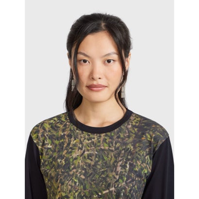 アニエスベーファム agne's b. FEMME コットン バイカラー 長袖 アーティストTシャツ ”Louis Somveille” （マルチ）｜詳細画像