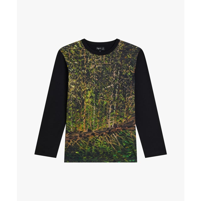 コットン バイカラー 長袖 アーティストTシャツ ”Louis Somveille” （マルチ）