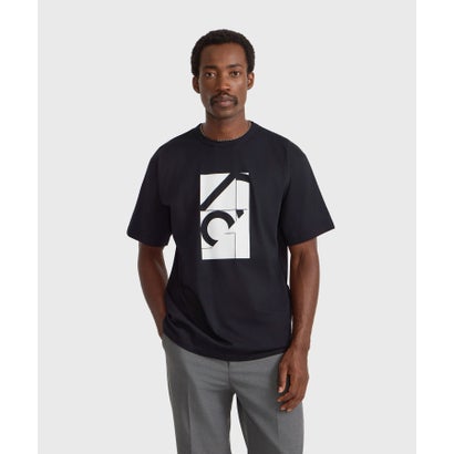 アニエスベーオム agne's b. HOMME メンズ プリント オーガニックコットン 半袖 アーティストTシャツ ”Bertrand Loube” （ブラック）｜詳細画像
