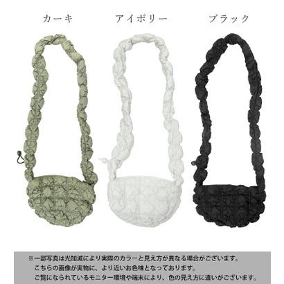 ショルダーバッグ キルティング レディース バッグ 2way ハンドバッグ ギャザー くしゅくしゅ ショルダー 長さ調節 肩掛け 斜めがけ 手持ち ファスナーポケット 小さめ 大人 カジュアル デイリ （カーキ）｜詳細画像