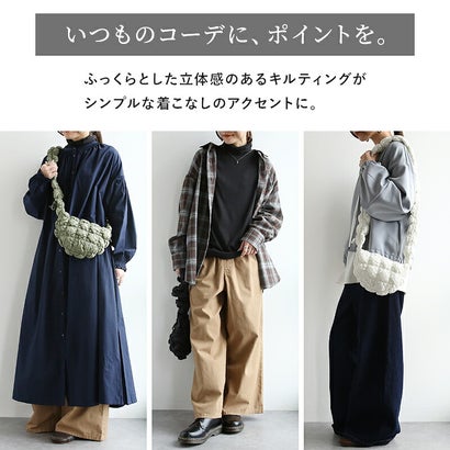 ショルダーバッグ キルティング レディース バッグ 2way ハンドバッグ ギャザー くしゅくしゅ ショルダー 長さ調節 肩掛け 斜めがけ 手持ち ファスナーポケット 小さめ 大人 カジュアル デイリ （ブラック）｜詳細画像