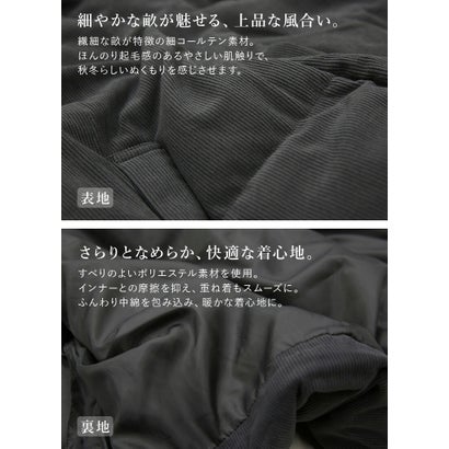 ベスト アウター レディース 中綿ベスト コーデュロイ 細コールテン 中綿入り あったか 防寒 保温 スタンドネック ハイネック ノースリーブ 羽織り 重ね着 レイヤード ゆったり 体型カバー 大人カ （ブラック）｜詳細画像