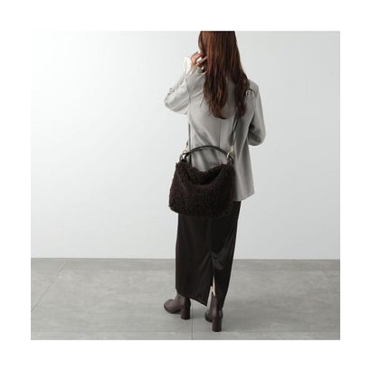 andrea cardone ショルダーバッグ Teddy bag 4 ボア （testa-di-moro/ブラウン）｜詳細画像
