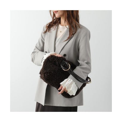 andrea cardone ショルダーバッグ Teddy bag 4 ボア （testa-di-moro/ブラウン）｜詳細画像