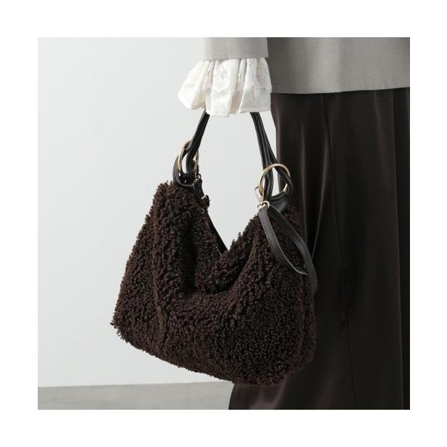 andrea cardone ショルダーバッグ Teddy bag 4 ボア （testa-di-moro/ブラウン）