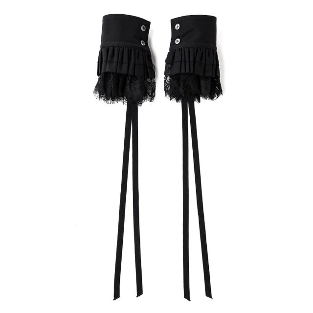 VESTAR LACE RUFFLED CUFFS（Black）