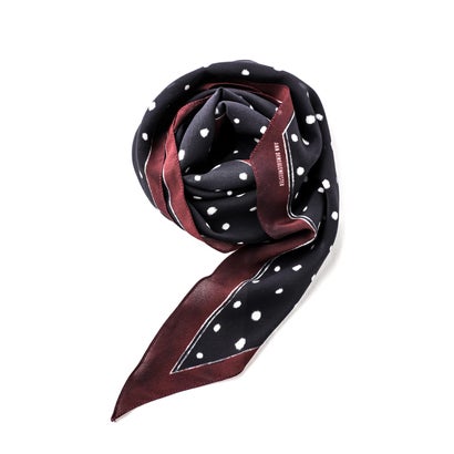 EZO FOULARD WITH LIQUID POIS PRINT（Black/Red）｜詳細画像