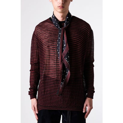EZO FOULARD WITH LIQUID POIS PRINT（Black/Red）｜詳細画像