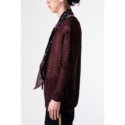 EZO FOULARD WITH LIQUID POIS PRINT（Black/Red）｜詳細画像