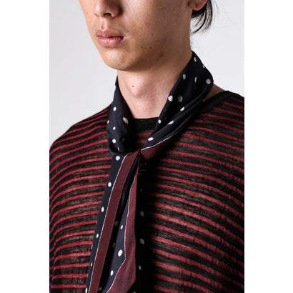 EZO FOULARD WITH LIQUID POIS PRINT（Black/Red）｜詳細画像