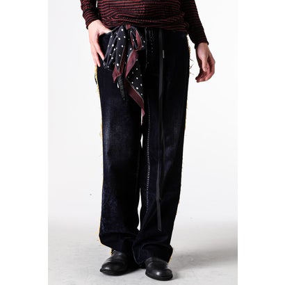 EZO FOULARD WITH LIQUID POIS PRINT（Black/Red）｜詳細画像