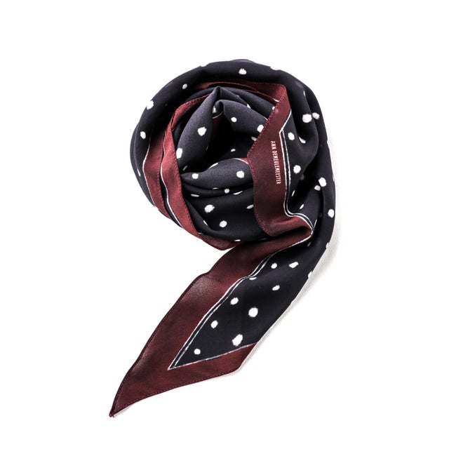 EZO FOULARD WITH LIQUID POIS PRINT（Black/Red）