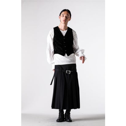 ALREK RELAX FIT BOXY T-SHIRT WITH COTTON SHIRT SLEEVES AND LACE RUFFLES（Ivory）｜詳細画像
