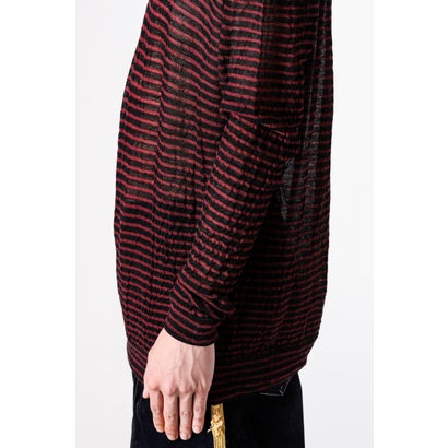 RACIN CREW NECK LIGHT SWEATER（Black/Red）｜詳細画像