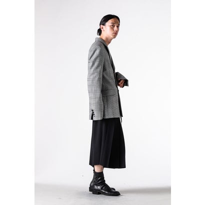 WALDUS PICK LAPEL DOUBLE BREASTED TAILORED JACKET（Black/White）｜詳細画像