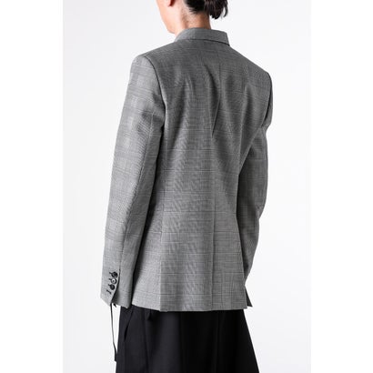 WALDUS PICK LAPEL DOUBLE BREASTED TAILORED JACKET（Black/White）｜詳細画像