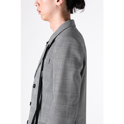 WALDUS PICK LAPEL DOUBLE BREASTED TAILORED JACKET（Black/White）｜詳細画像