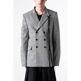 WALDUS PICK LAPEL DOUBLE BREASTED TAILORED JACKET（Black/White）