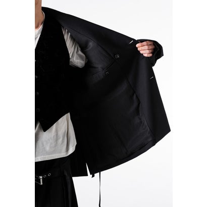 WALDUS PICK LAPEL DOUBLE BREASTED TAILORED JACKET（Black）｜詳細画像