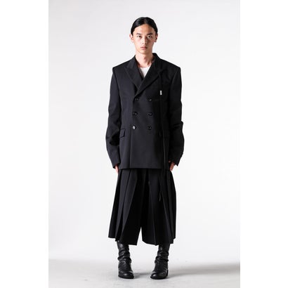 WALDUS PICK LAPEL DOUBLE BREASTED TAILORED JACKET（Black）｜詳細画像