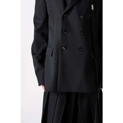WALDUS PICK LAPEL DOUBLE BREASTED TAILORED JACKET（Black）｜詳細画像