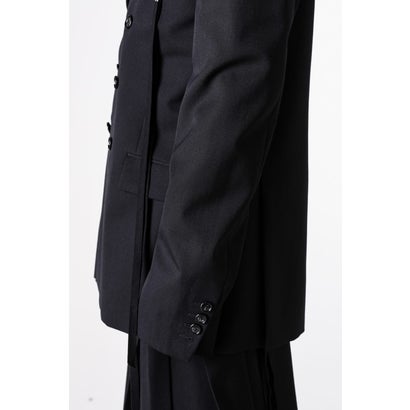 WALDUS PICK LAPEL DOUBLE BREASTED TAILORED JACKET（Black）｜詳細画像