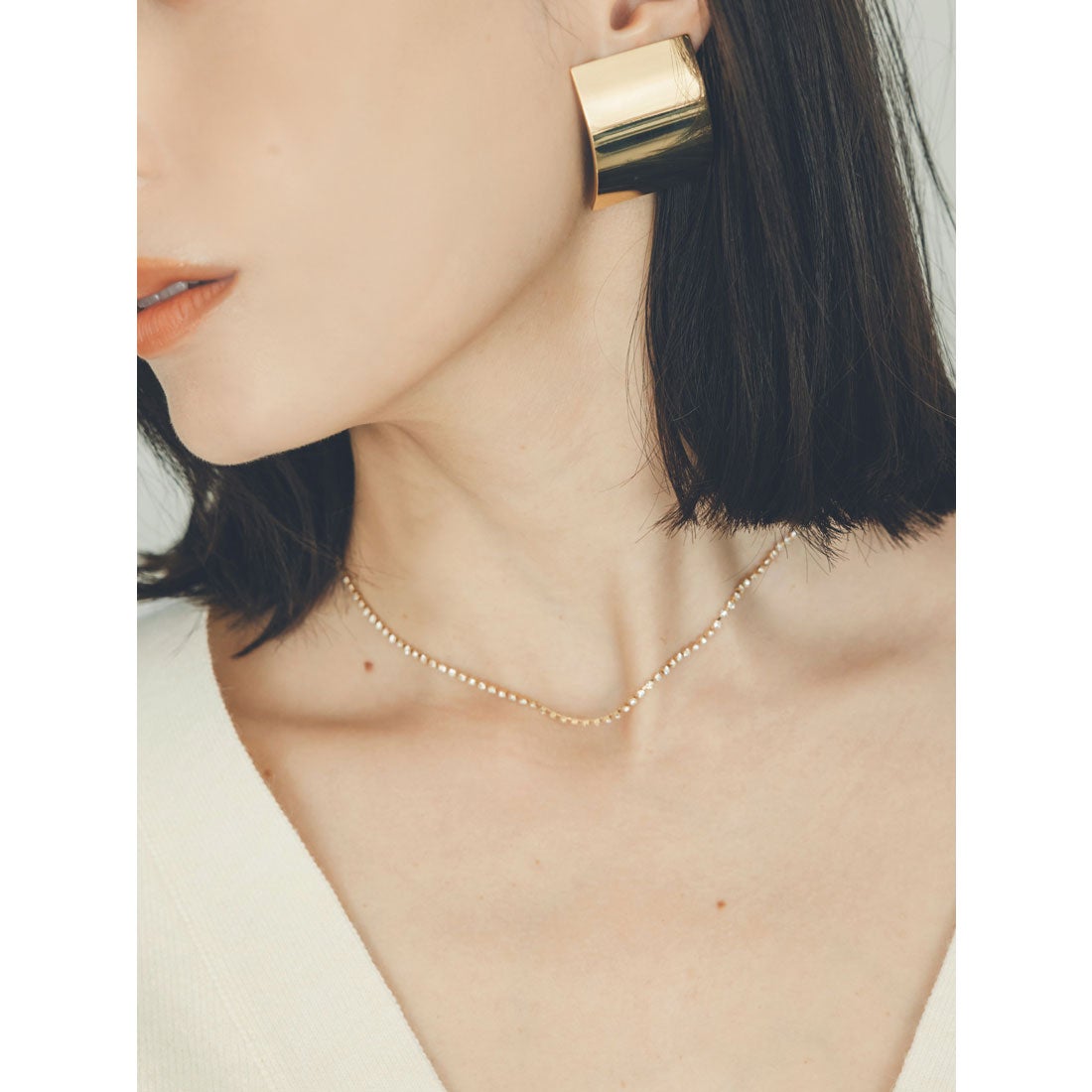 アニュアンス anuans ダイヤレーンネックレス （GOLD） - ファッション 