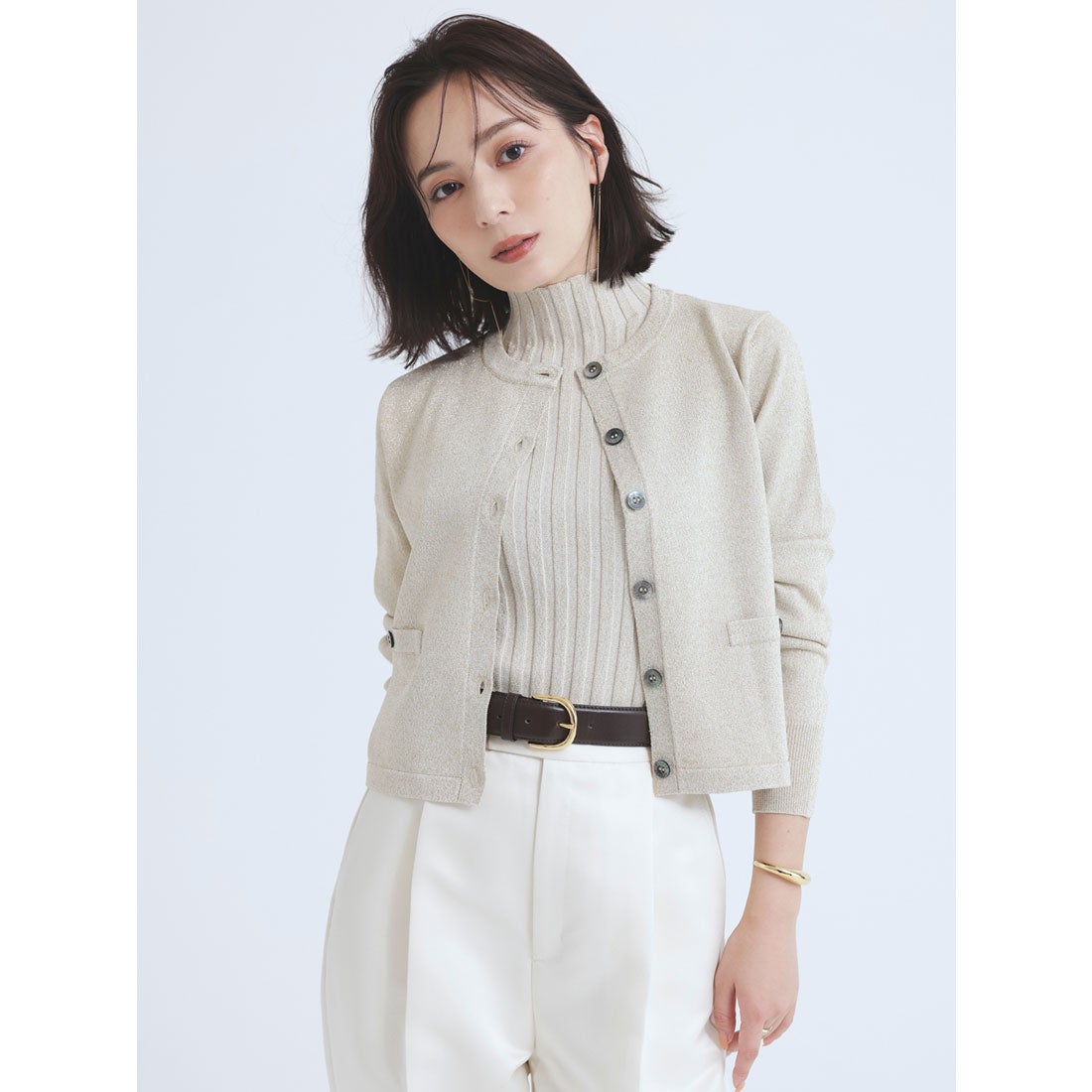 アニュアンス anuans ワイドレザーベルト （DARK BROWN